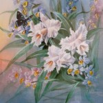 «Орхидеи» 2002. бумага, пастель, акварель 19х26