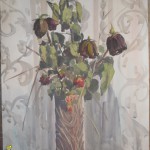 «Сухие розы» 2004. бумага, акварель, гуашь 30х50